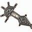 Tipo di fibula germanica Hahnheim, argentato - Celtic Webmerchant