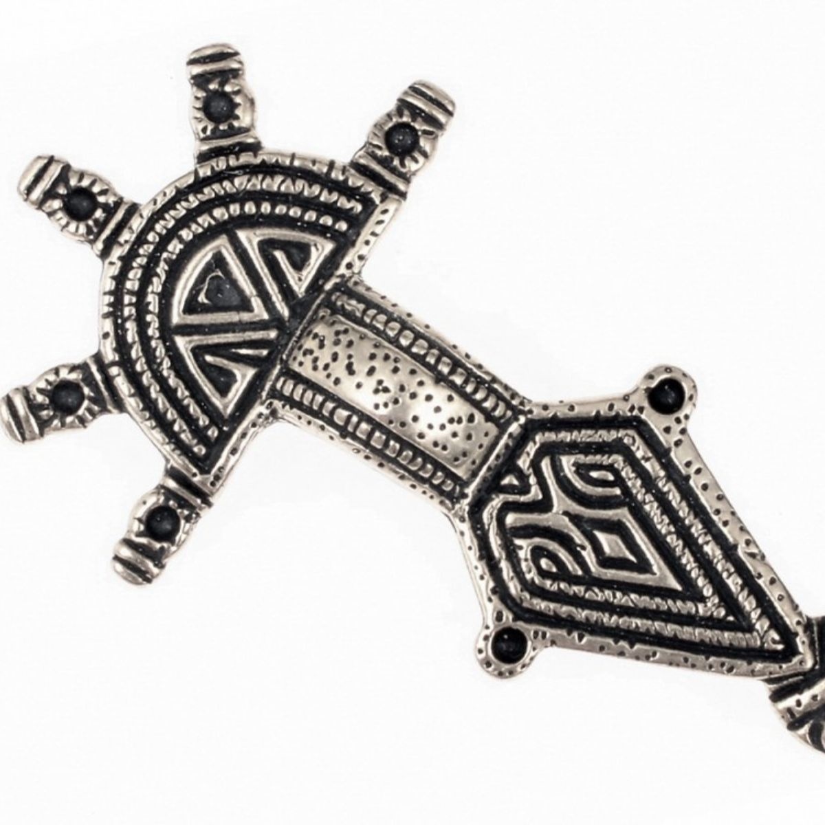 Germanic fibula type Hahnheim, silvered - CelticWebMerchant.com