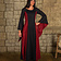 Mytholon Vestido medieval stella, negro-rojo - Celtic Webmerchant