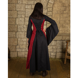 Medeltida klänning Stella, Black-Red - Celtic Webmerchant