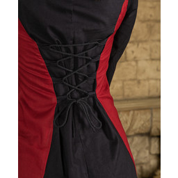 Middeleeuwse jurk Stella, zwart-rood - Celtic Webmerchant