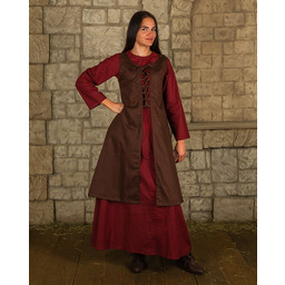 Mittelalterliches Kleid Leandra, braun - Celtic Webmerchant