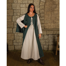 Medieval dress Jasione, green/cream - Celtic Webmerchant