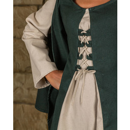 abito medievale jasione, verde / crema - Celtic Webmerchant