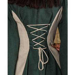 abito medievale jasione, verde / crema - Celtic Webmerchant
