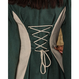 Medieval dress Jasione, green/cream - Celtic Webmerchant