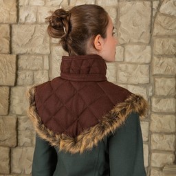 Gambeson collar Nimue wool brown - Celtic Webmerchant