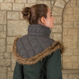 Gambeson collar Nimue wool grey - Celtic Webmerchant