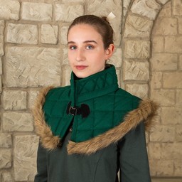 Gambeson Kragen Nimue Wolle grün - Celtic Webmerchant
