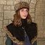 Gambeson Kragen Nimue Veloursleder schwarz - Celtic Webmerchant