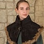 Gambeson collare Nimue camoscio nero in pelle - Celtic Webmerchant