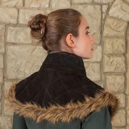 Gambeson collar Nimue suede leather black - Celtic Webmerchant