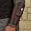 Geralt bottle vambrace, brown, left - Celtic Webmerchant