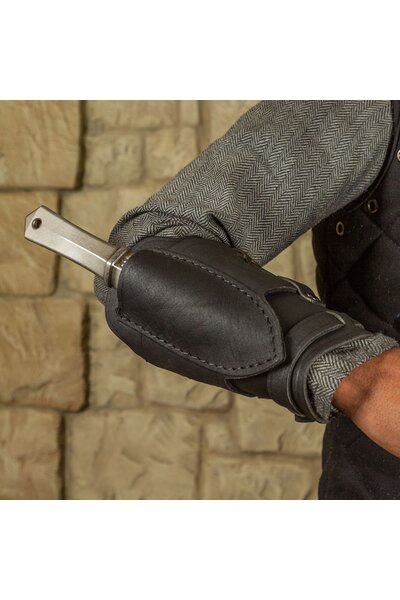 Geralt Armschiene für Wurfmesser, schwarz, rechts - Celtic Webmerchant