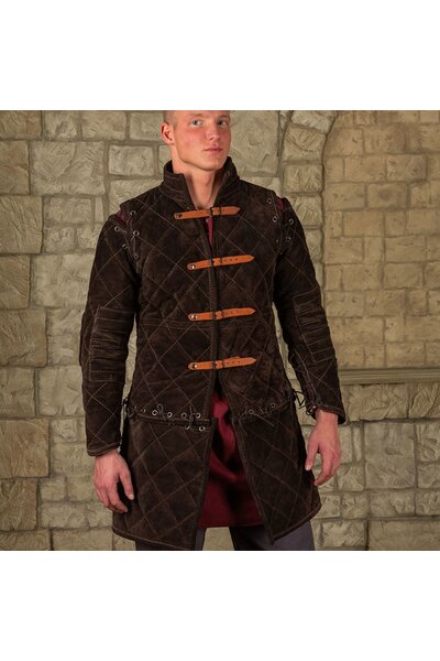 Komplet ze skóry zamszowej Gambeson Arthur w kolorze brązowym - Celtic Webmerchant
