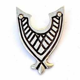 Extremo del cinturón medieval 4.5 cm, plateado - Celtic Webmerchant