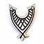 Medieval belt end 4.5 cm, silvered - Celtic Webmerchant