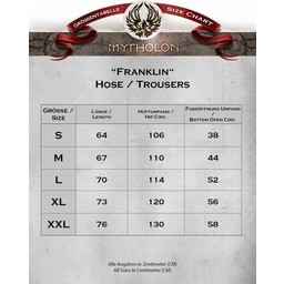 Piratbukser Franklin, sort - Celtic Webmerchant