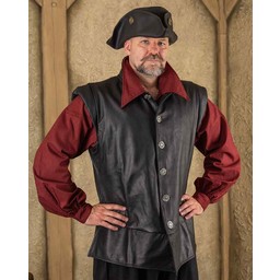 Leather Doublet Tilly, Black - Celtic Webmerchant