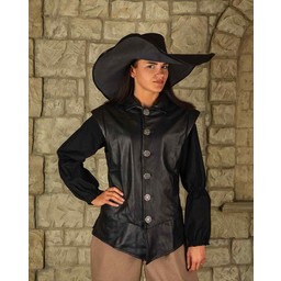 Doublet en cuir tilly, noir - Celtic Webmerchant