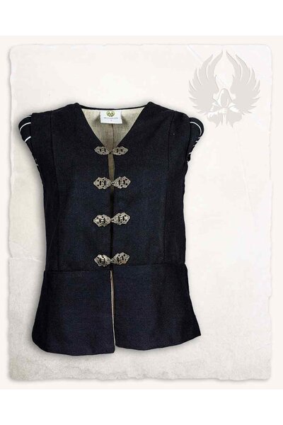 Renaissance Doublet Geoffrey, negro - Celtic Webmerchant