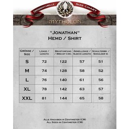 Camisa medieval Jonathan, crema - Celtic Webmerchant