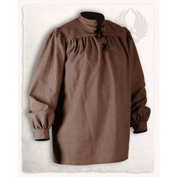 Camisa medieval Ansgar, marrón - Celtic Webmerchant