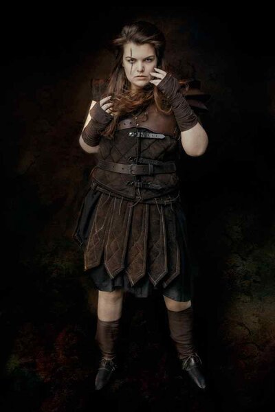 Leder wambuisrok Tenebra, bruin - Celtic Webmerchant