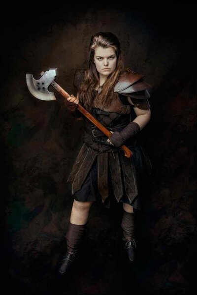 Leather gambeson skirt Tenebra, black - Celtic Webmerchant