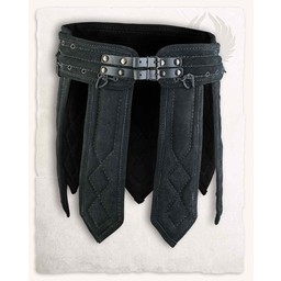 Leather gambeson skirt Tenebra, black - Celtic Webmerchant