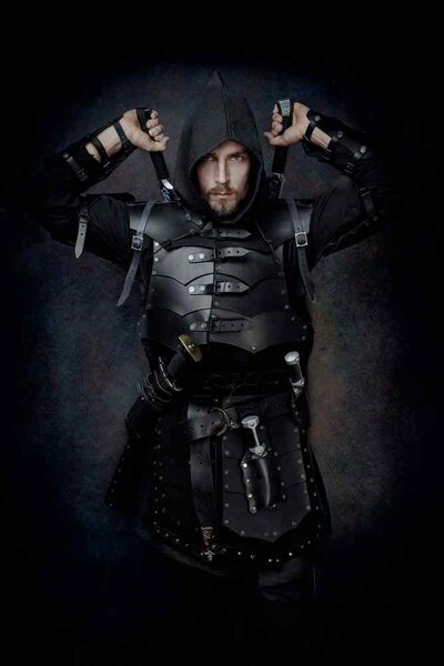 Rasmus d'armure en cuir, noir - Celtic Webmerchant