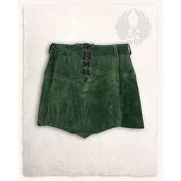 Leather skirt Nuala, green - Celtic Webmerchant