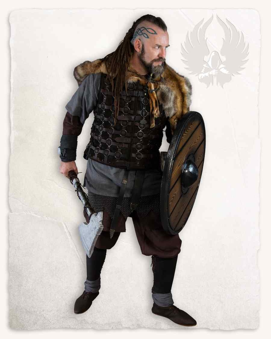 Leather armor Berengar, black - CelticWebMerchant.com