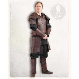 Leather tassets Albrecht, brown - Celtic Webmerchant