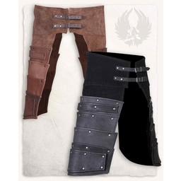 Leather tassets Albrecht, black - Celtic Webmerchant