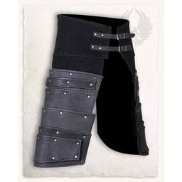 Leather tassets Albrecht, black - Celtic Webmerchant