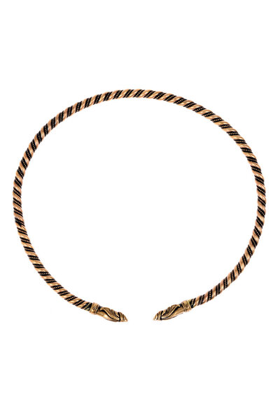 Torque vikingo con cabezas de cuervo, plateado - Celtic Webmerchant