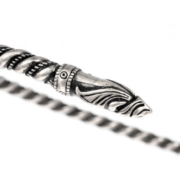 Torque vikingo con cabezas de cuervo, plateado - Celtic Webmerchant