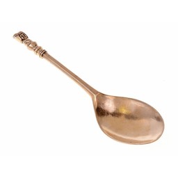 Medieval brass spoon with girls head - Celtic Webmerchant