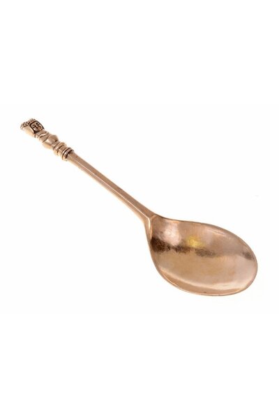 Cuchara de latón medieval con cabeza de chicas - Celtic Webmerchant