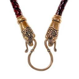 Cuoio in pelle Viking Necklace Oseberg, marrone - Celtic Webmerchant