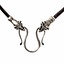 Leather viking necklace with weasels, brown - Celtic Webmerchant