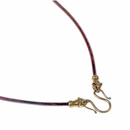 Leren viking ketting met wezels, bruin - Celtic Webmerchant