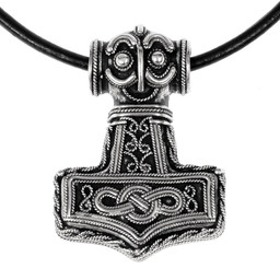 Ödeshög Mjölnir met knoopwerk, verzilverd - Celtic Webmerchant