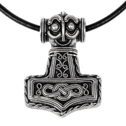 Ödeshög mjolnir med knudearbejde, sølvfarvet - Celtic Webmerchant