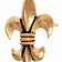 Ajustement de ceinture médiévale, fleur de lys - Celtic Webmerchant