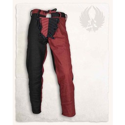 Mi-parti broek Gustav, Zwart/Rood - Celtic Webmerchant