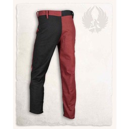 Mi-parti broek Gustav, Zwart/Rood - Celtic Webmerchant