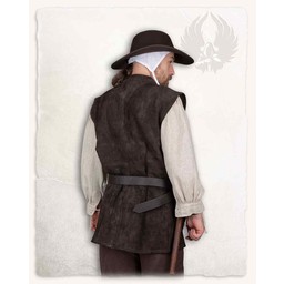 Gilet en cuir Orthello, marron - Celtic Webmerchant