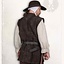 Gilet en cuir Orthello, marron - Celtic Webmerchant